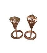 Salvus Traditional Copper Pair of Naag Nagin Yantra for Vastu & Kaal Sarp , Pooja, Home & Temple (Small)