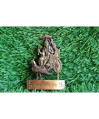 Salvus Traditional Metal Lord Shree Jai Shani Dev ji murti, Home-Office Decor & Car Dashboard (7.5x11 cm) 1