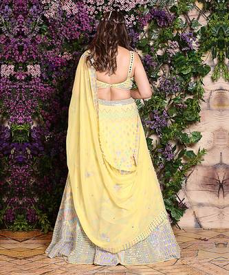 Yellow Embroidered Lehenga 2