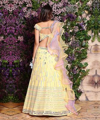 Yellow Embroidered Lehenga 2