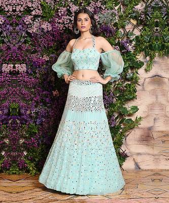 Buy Beach Glass Lehenga Set Online for Women by JULIE BY JULIE SHAH ...
