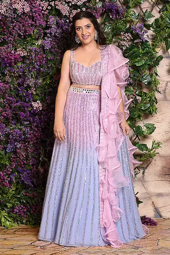 Ombre Embroidered Lehenga