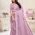 Purple Heavy Designer Embroidery Stone Work  Party Wear Sarees With Net Blouse