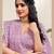 Purple Heavy Designer Embroidery Stone Work  Party Wear Sarees With Net Blouse