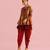 Fire Boho Mustard Top In Muslin Silk