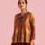 Fire Boho Mustard Top In Muslin Silk
