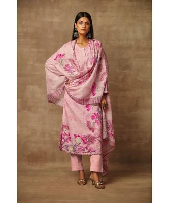 Rivaage Mulberry Cotton Linen Unstitched Printed Suit 1