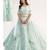 Sea Green Mirror Embroidered Soft Net Wedding Lehenga Choli