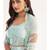 Sea Green Mirror Embroidered Soft Net Wedding Lehenga Choli