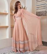 The One Shoulder Peach Hued Drape