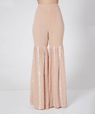 Pastel Peach Kurta With Gharara 4
