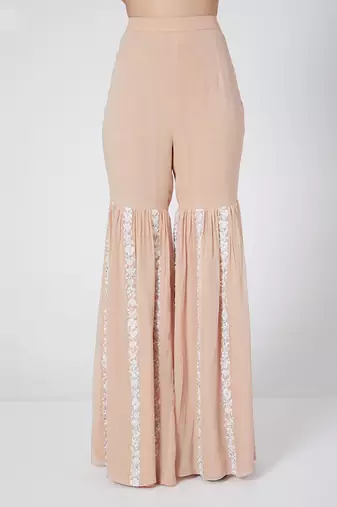 Pastel Peach Kurta With Gharara