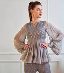 Grey Gharara Set