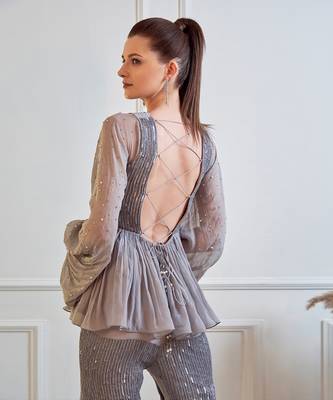 Grey Gharara Set 3