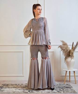Grey Gharara Set 1