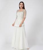 White Skirt and Peplum Top