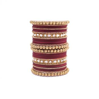 Maroon bangles-and-bracelets 1