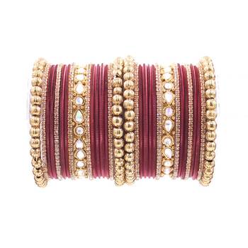 Maroon bangles-and-bracelets 2