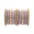 Leshya Lilac Kundan Studded and Beaded Bangle Set for Women