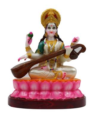 ESVAR STONECRAFT Poly Resin Hand Made Scupluture of Kamal Saraswati 1