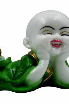 ESVAR STONECRAFT Poly Resin Hand Made Scupluture Of Cute Child Monk
