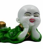 ESVAR STONECRAFT Poly Resin Hand Made Scupluture Of Cute Child Monk