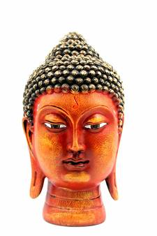 ESVAR STONECRAFT Poly Resin Hand Made Scupluture Of Texturer Buddha Face 