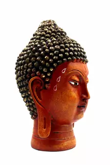 ESVAR STONECRAFT Poly Resin Hand Made Scupluture Of Texturer Buddha Face 