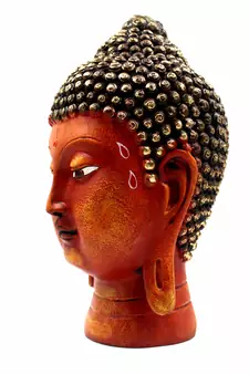 ESVAR STONECRAFT Poly Resin Hand Made Scupluture Of Texturer Buddha Face 
