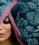 Jacaranda Silk Large Stole Odhani