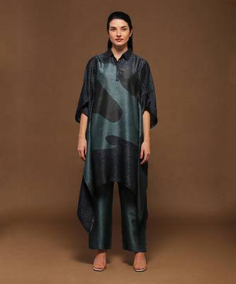 Prussian Blue Kaftaan Pant Set 1