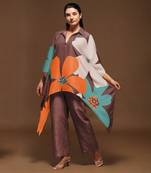 Brown Kaftaan Pant Set"