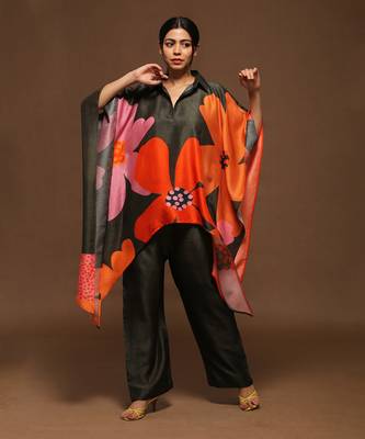 Black Kaftaan Pant Set 1