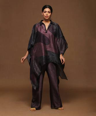 Purple  Kaftaan Pant Set 1