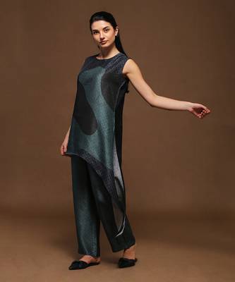 Prussian Blue Kurta Pant Set 1