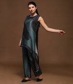 Prussian Blue Kurta Pant Set