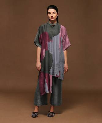Grey Kurta Pant Set 1