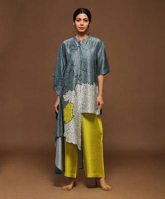 Lime Green Tunic Pant Set 1