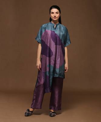 Mauve Kurta Pant Set 1