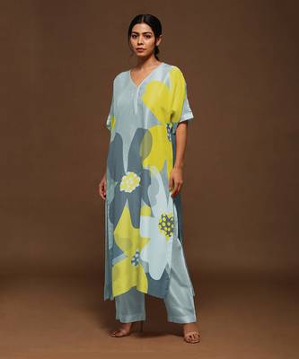 Blue Kurta Pant Set 1