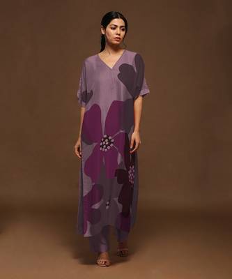Purple  Kurta Pant Set 1