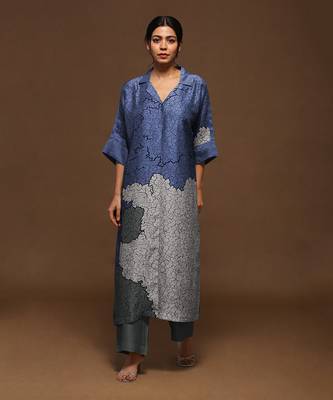 Blue Kurta Pant Set 1
