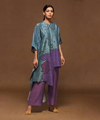 Blue Kurta Pant Set 1