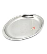 KCL stainless steel oval serving trayplatters plate with laser design  Model   Oreo tray    30 cm