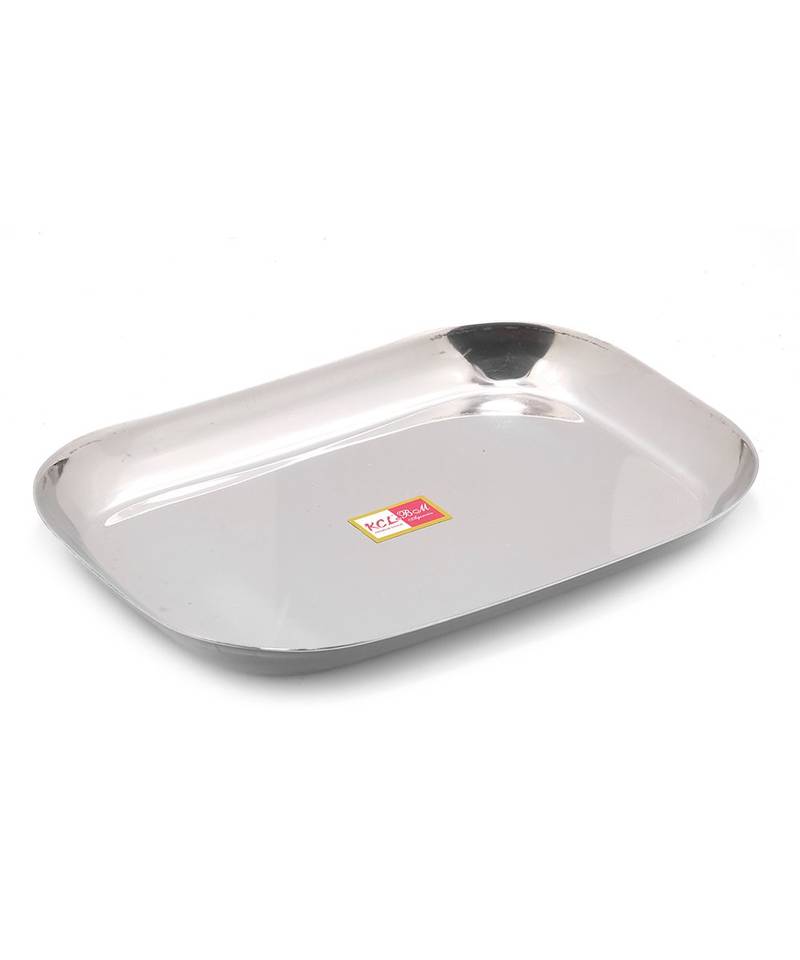 KCL stainless steel rectangle serving trayplatters plate   model   fruity   31 cm. Pack of 6