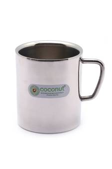 Coconut Bliss Stainless Steel Double Walled Coffee  Tea  Green Tea Mugs  Capacity   set of 6   200ML each