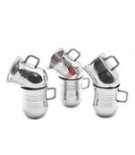 KCL Mini Delta Stainless Steel Double Walled Coffee  Tea  Green Tea Mugs   6 Pieces Set (Each 100 ML)