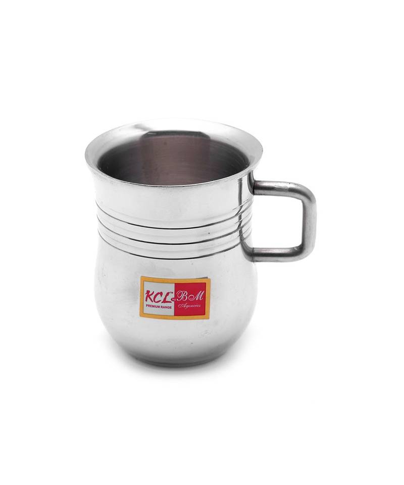 KCL Mini Delta Stainless Steel Double Walled Coffee  Tea  Green Tea Mugs   6 Pieces Set (Each 100 ML)