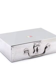 KCL Stainless Steel Bank Locker Box  Cash Box  Jewellery Box   Rectangle
