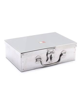 KCL Stainless Steel Bank Locker Box  Cash Box  Jewellery Box   Rectangle 1